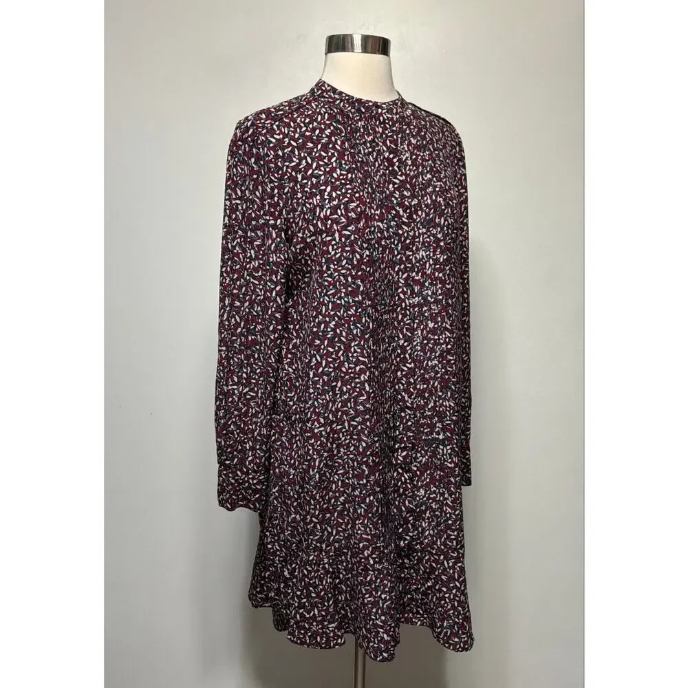 TORY BURCH RED CONFETTI PRINT MIDI DRESS SIZE 6
